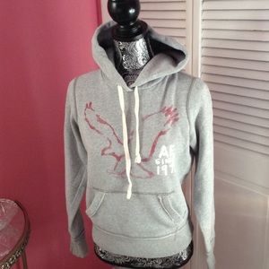 Y2K AMERICAN EAGLE GRAY HOODIE S